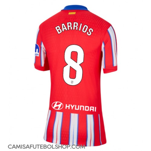 Camisa de time de futebol Atletico Madrid Pablo Barrios #8 Replicas 1º Equipamento Feminina 2024-25 Manga Curta